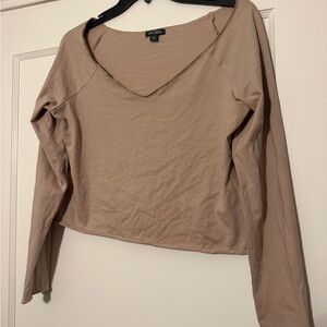 Wild Fable Taupe Long Sleeve Top